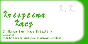 krisztina kacz business card